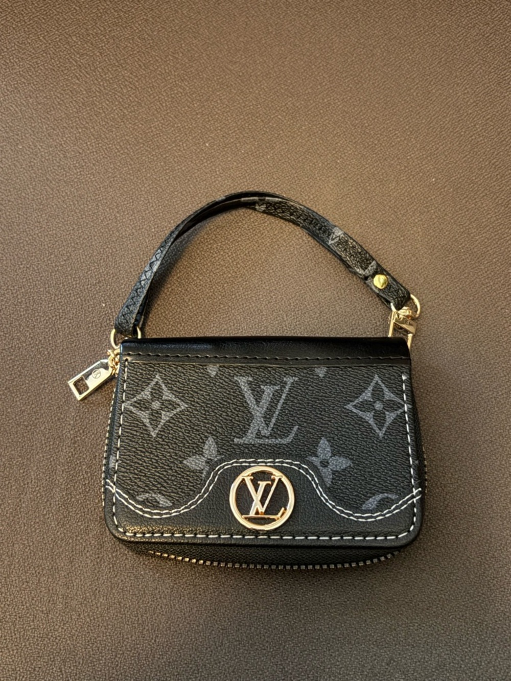Black Gray Clutch Credit Card Holder